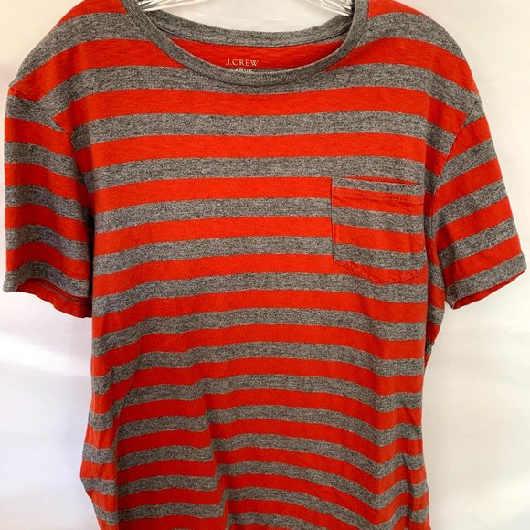 J. Crew Striped Pocket Tee - Picture 1 of 3